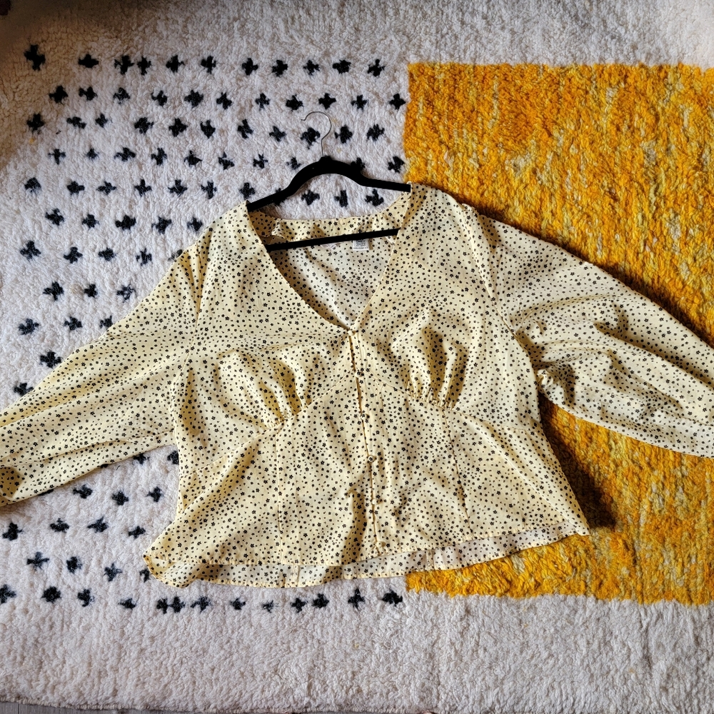 Levis Long Sleeve Flower Print Blouse